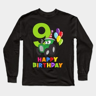 9th Birthday Party 9 Year Old Nine Years Long Sleeve T-Shirt